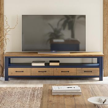 Splash Blue 180cm 4 Drawer TV Unit