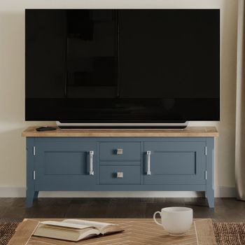 Signature Blue 120cm 2 Door 2 Drawer TV Unit