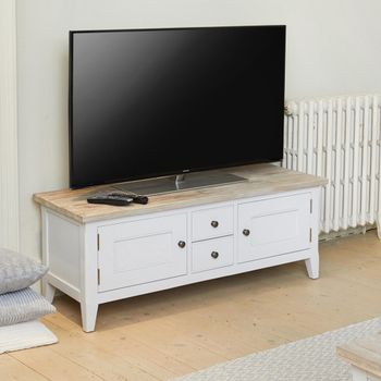 Signature Grey Painted 2 Door 2 Drawer TV Stand