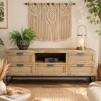 Wooden 5 Drawer TV Unit