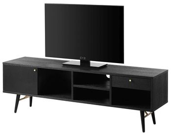 Barcelona Black 1 Door 1 Drawer Large TV Unit