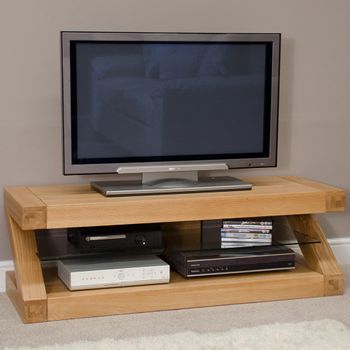 Z Designer Oak Plasma TV Unit
