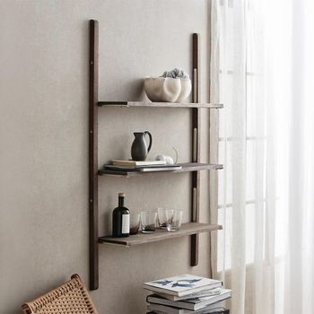 Sinca Brown Mango Wood 3 Shelves Shelf