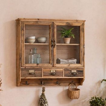 Wooden 2 Door Wall Unit
