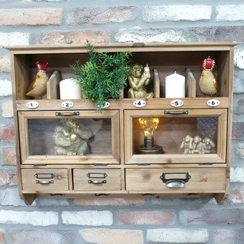 Wooden 3 Drawer Wall Unit