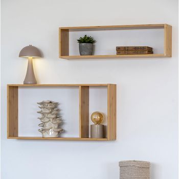 Ember Bamboo Wood Wall Shelf