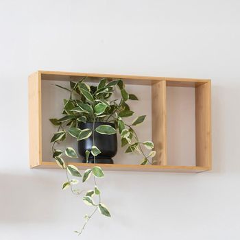 Ember Natural Bamboo 70cm Wall Shelf