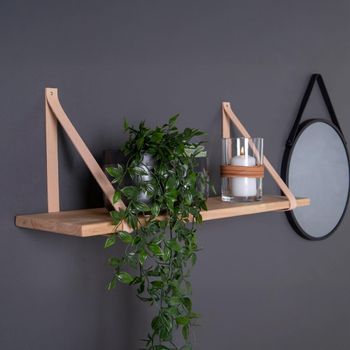 Forno Natural Wood Large Hanging Shelf