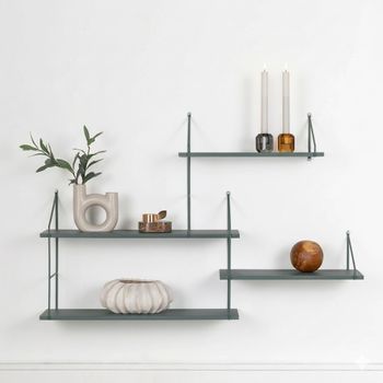 Harlem Green Wood Wall Shelf