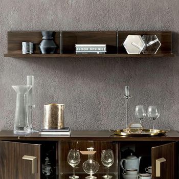 Roma Italian Walnut Wall Shelf