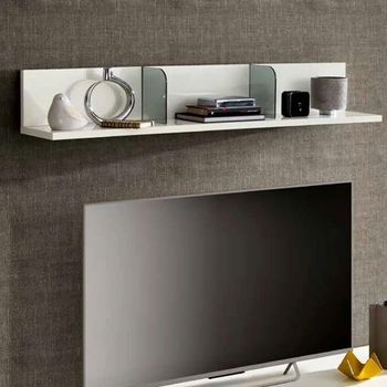 Roma Italian White Wall Shelf