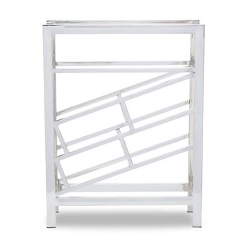 Barolo Silver Metal 12 Bottle Wine Rack