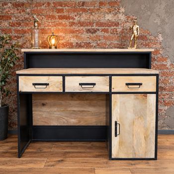 Mango Wood 1 Door 3 Drawer Bar Counter