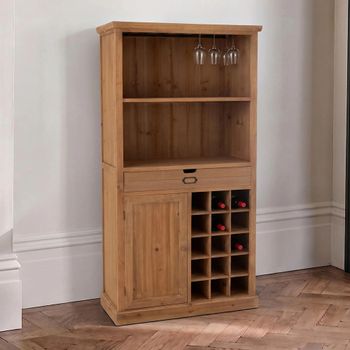 Toa Natural 1 Door 1 Drawer Bar Cabinet