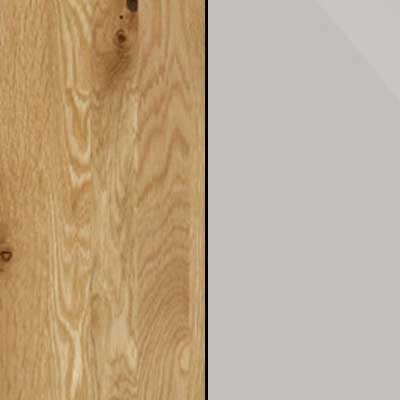 Semi Solid Oak with Champagne Faux Leather 203