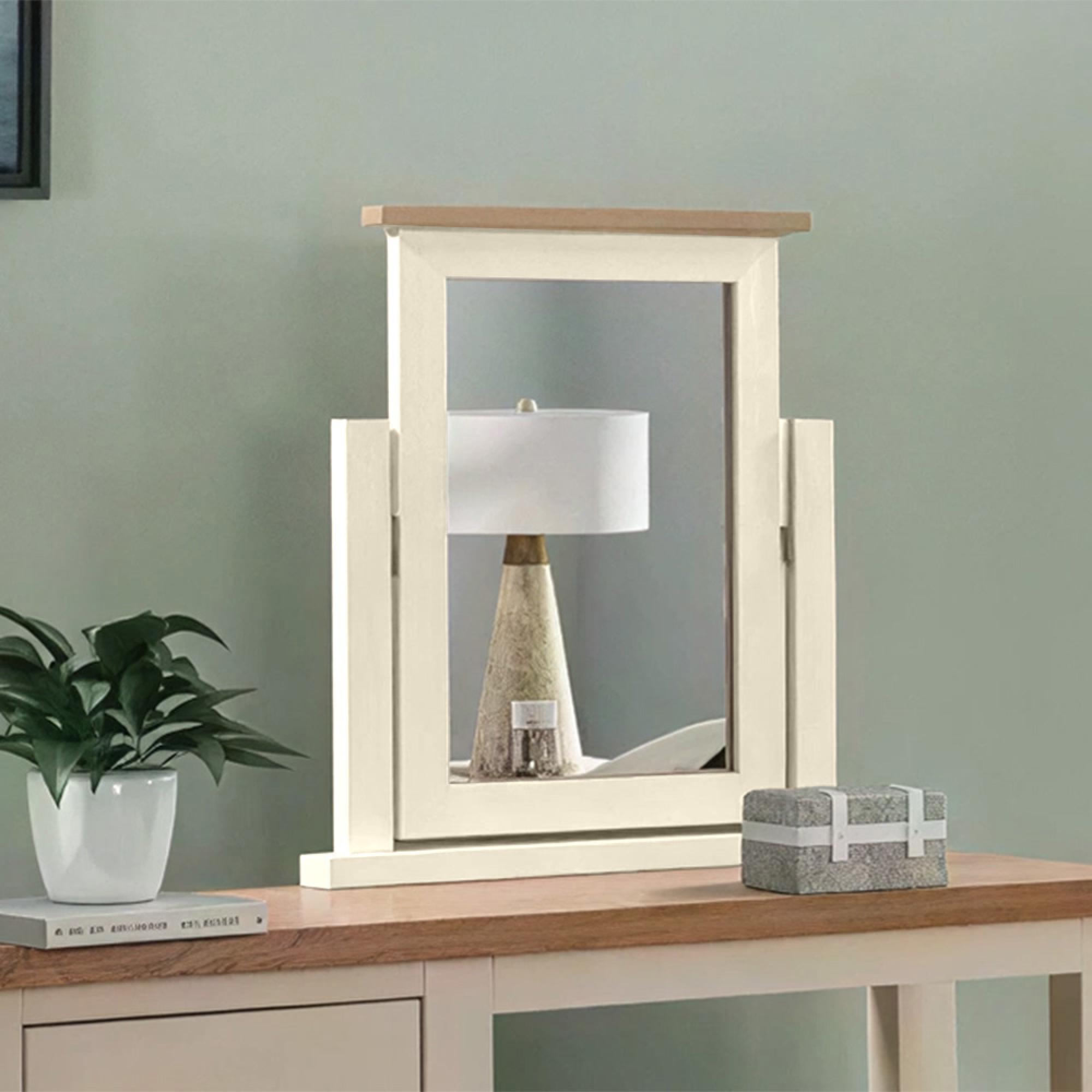 Lundy Dressing Mirror - Ivory Painted