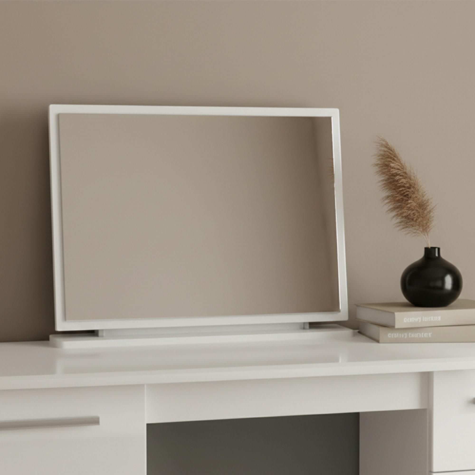 Knightsbridge Dressing Mirror - Large - White Gloss