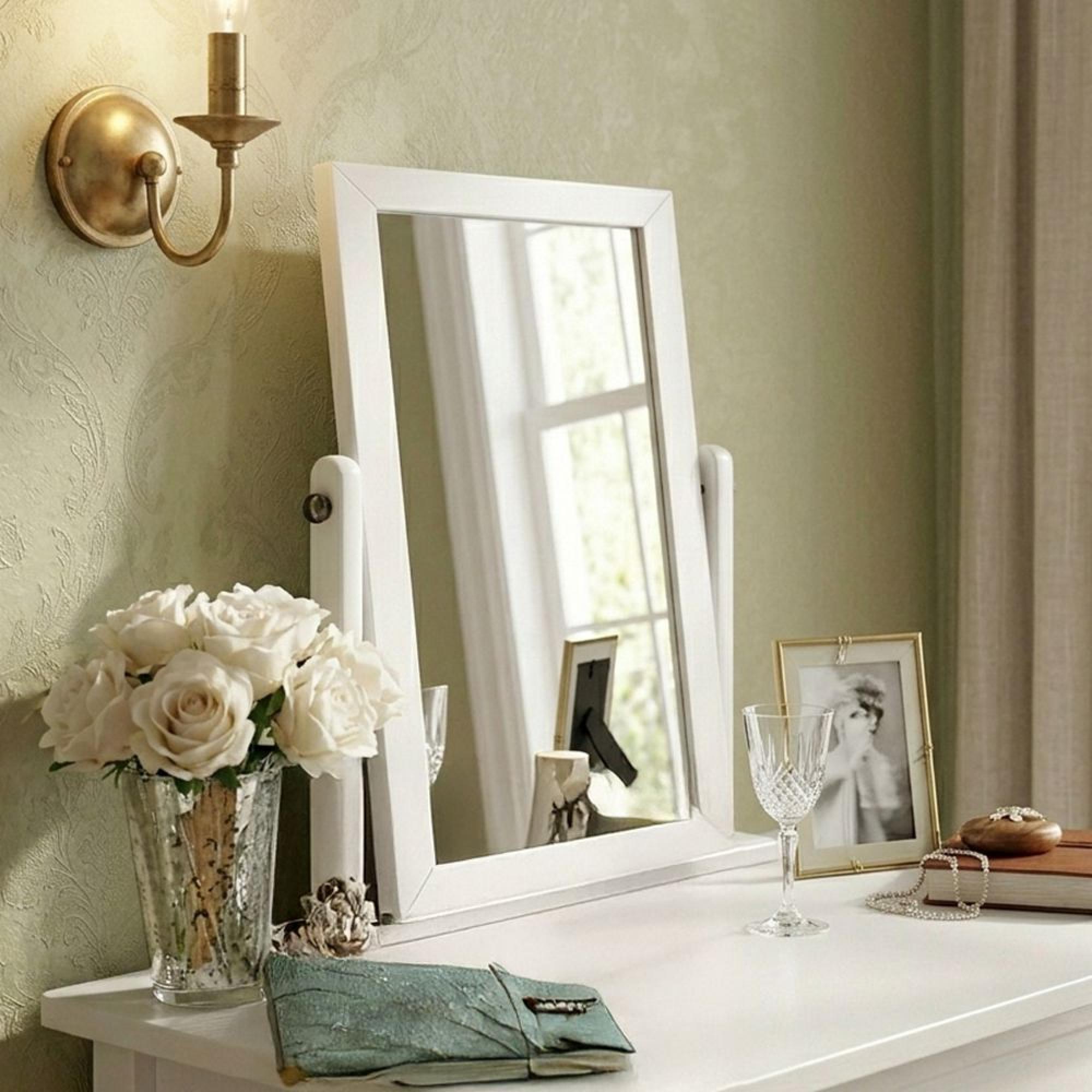 Clearance - Baroque Dressing Mirror - White - A530