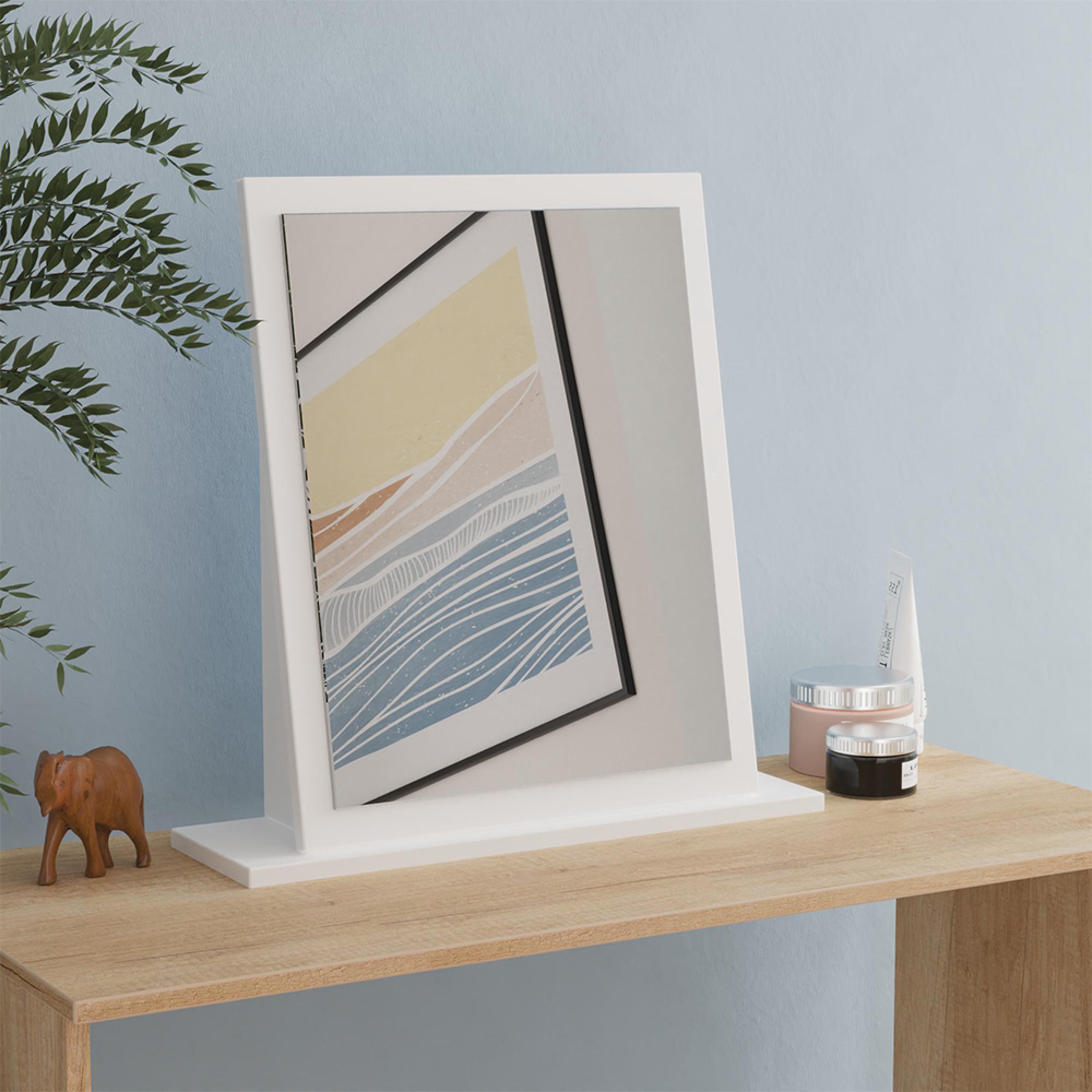 Milan Dressing Mirror - White Gloss