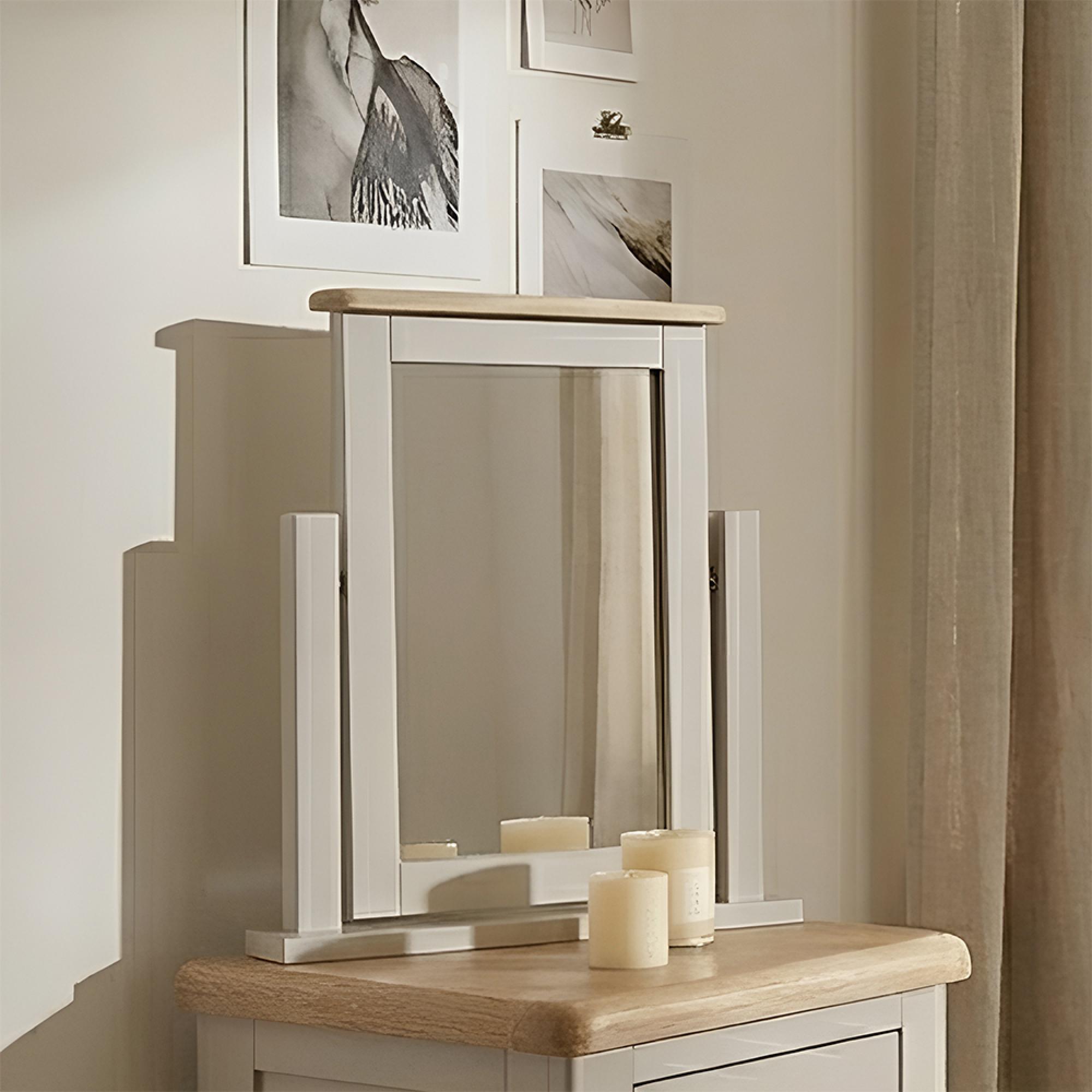Windermere Painted Vanity Mirror - Oyster Grey