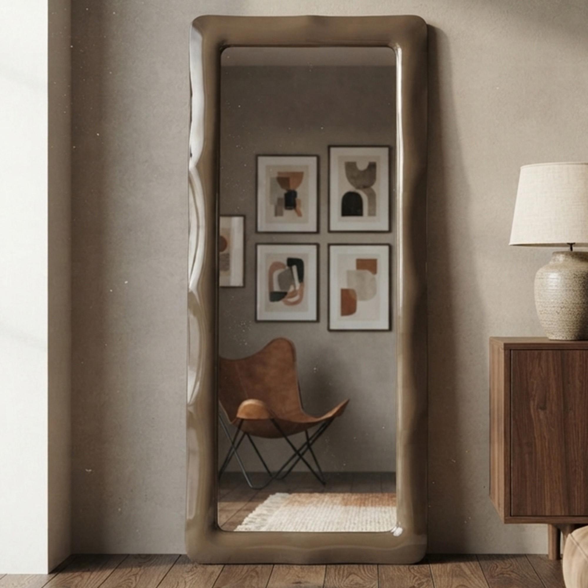 Dani Leaner Mirror - Brown - Metal - 80cm x 180cm