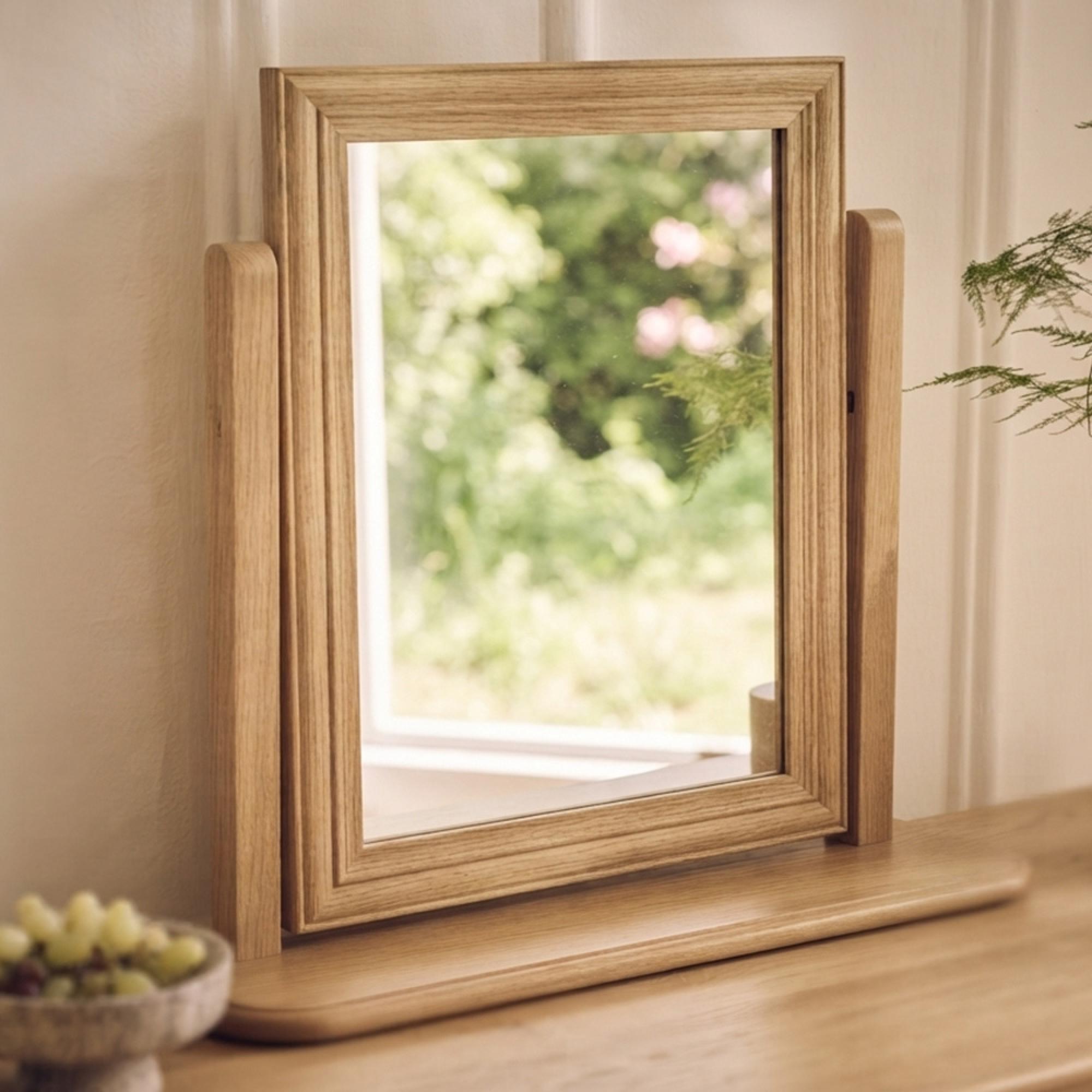 Bordeaux Vanity Mirror - Natural - Oak