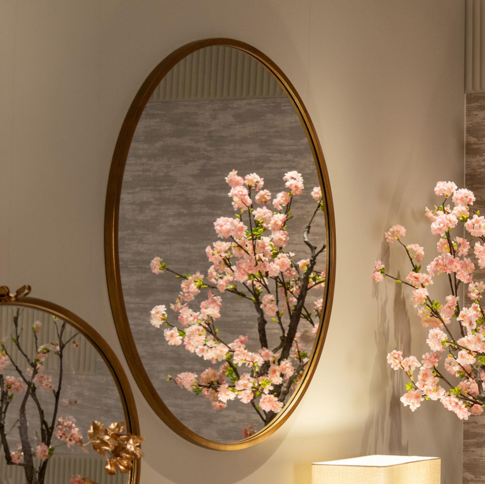 Maeron Gold Round Wall Mirror - 90cm x 90cm