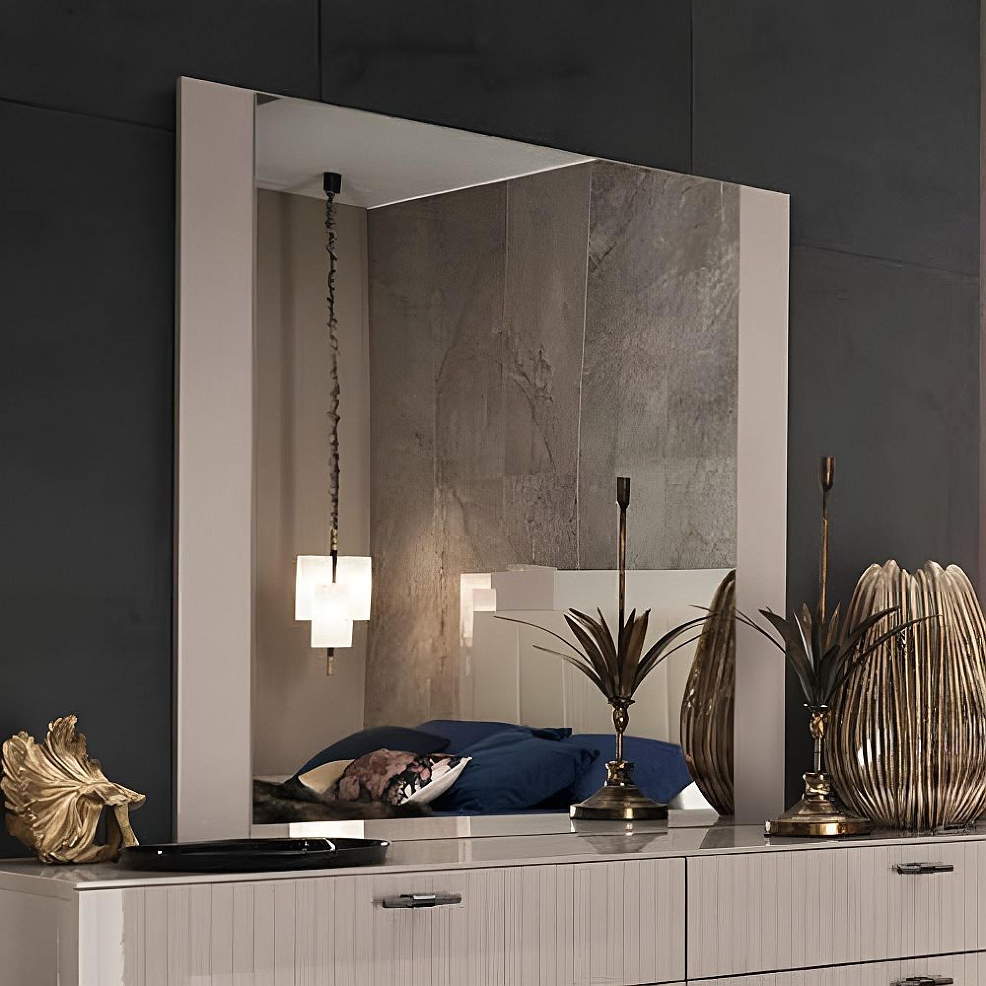 Claire Dressing Mirror - Pearl Line Eco Veneer High Gloss