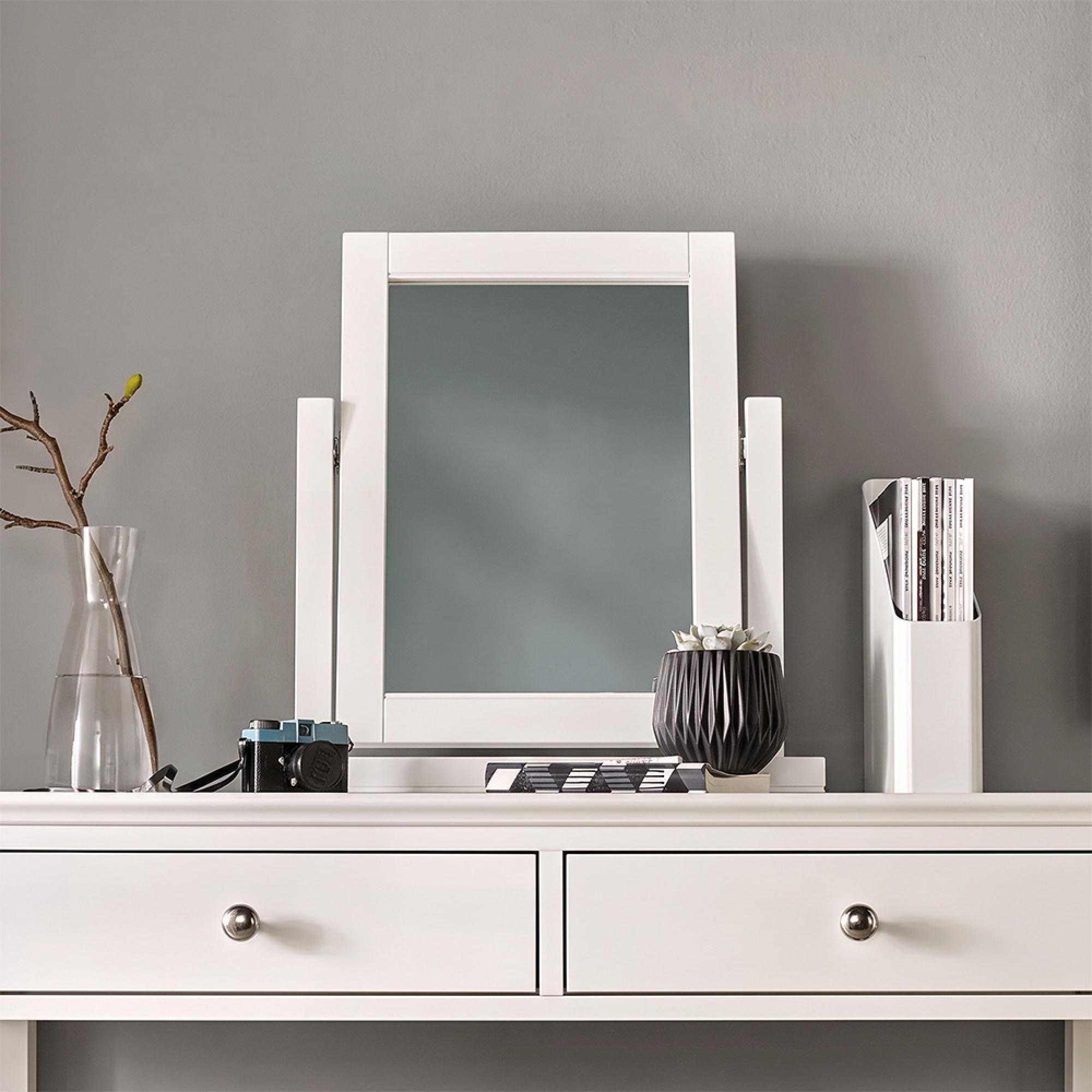 Hampstead White Vanity Mirror