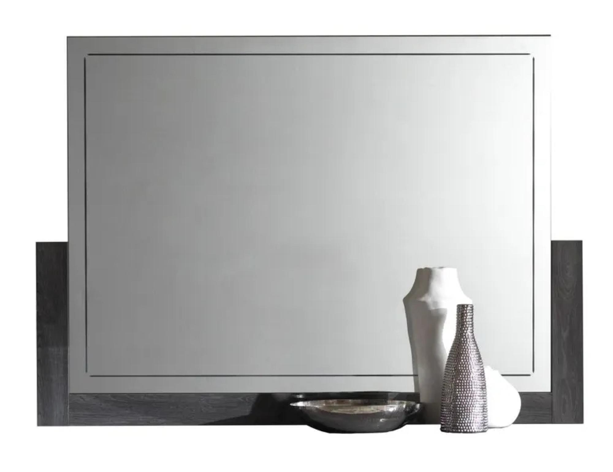 Augusta Wall Mirror - Large - Grey Oak Effect