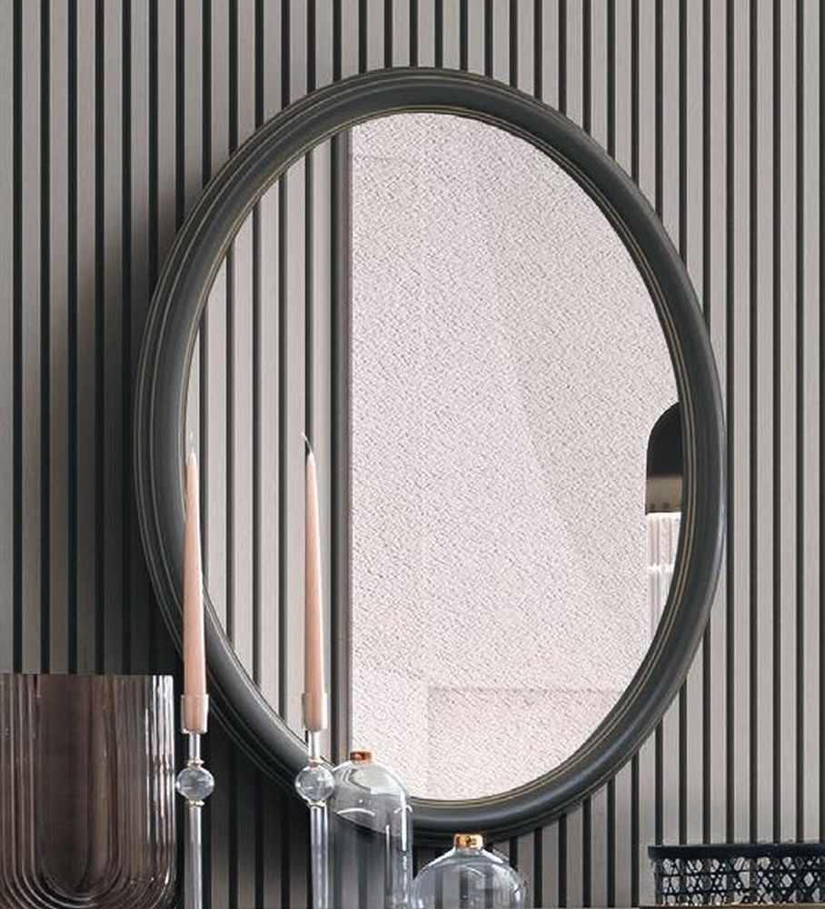 Verdi Wall Mirror - Oval - Grey - French Style