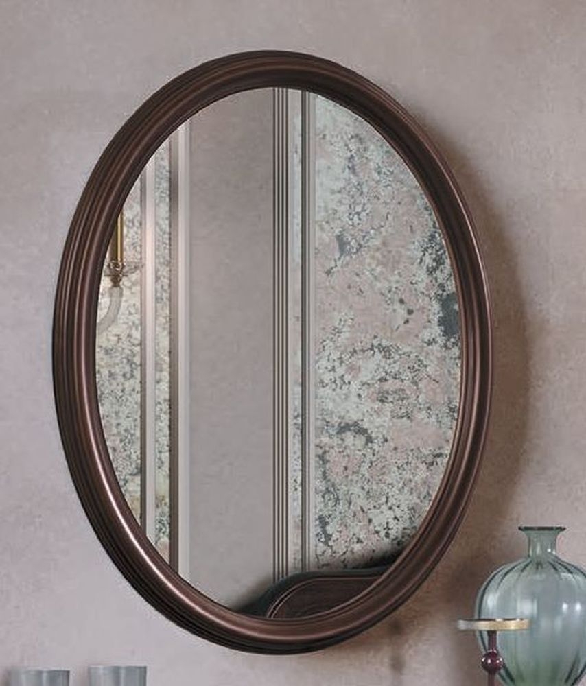 Verdi Wall Mirror - Oval - Walnut - French Style