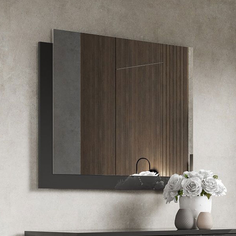 Carvelle Night Wall Mirror - Dark Grey