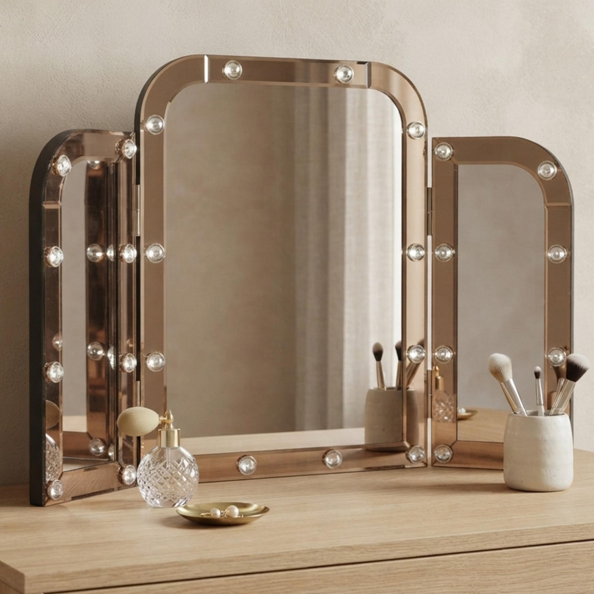 Jaira Vanity Mirror - Arch - Brown - Aluminium - 91cm x 60.5cm