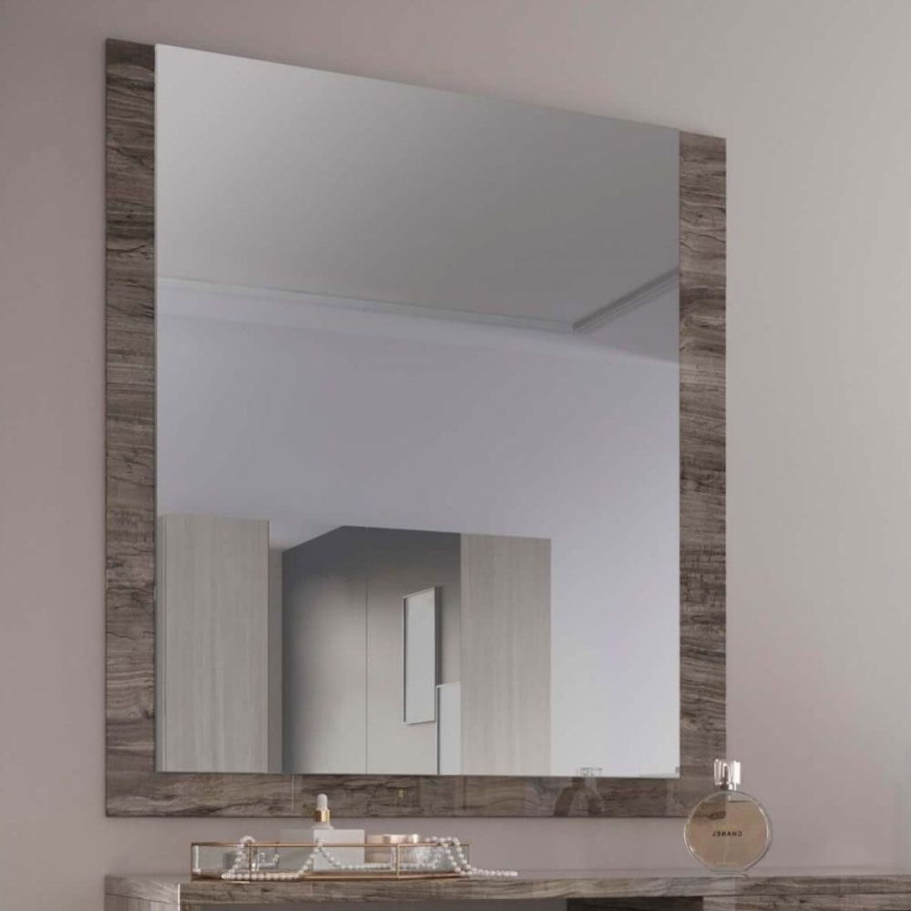 Laura Wall Mirror - Oak Grain Effect