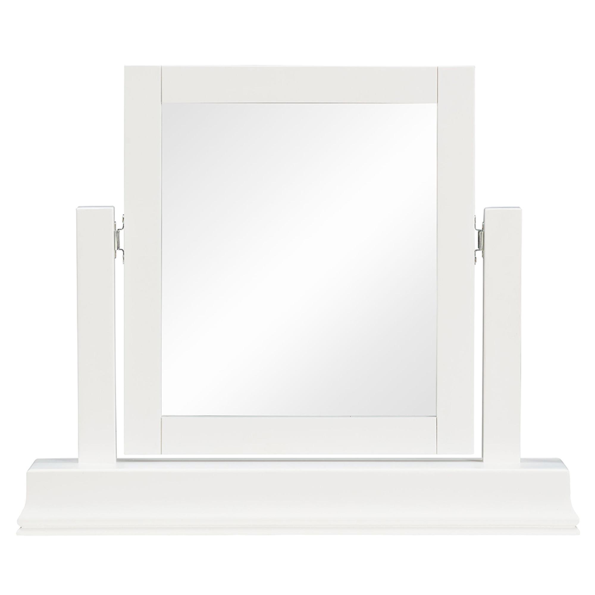 Paisley White Painted Vanity Mirror