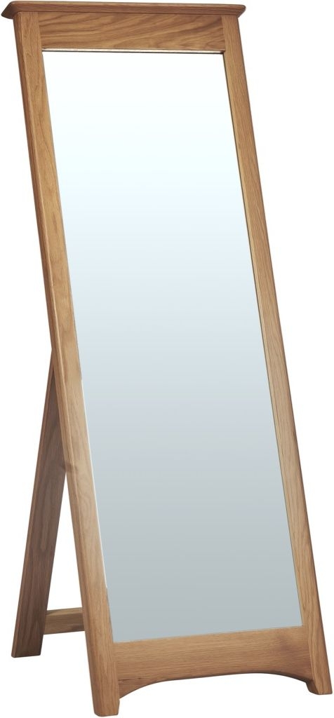Shaker Cheval Mirror - 53cm x 147cm - Oak