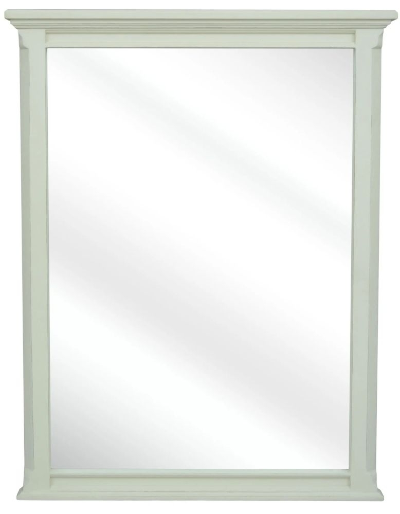 Solana Wall Mirror - 70cm x 90cm - Lime White - French Style