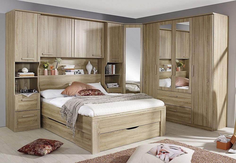 Rivera Bedroom Set - Sonoma Oak - 140cm Storage Bed