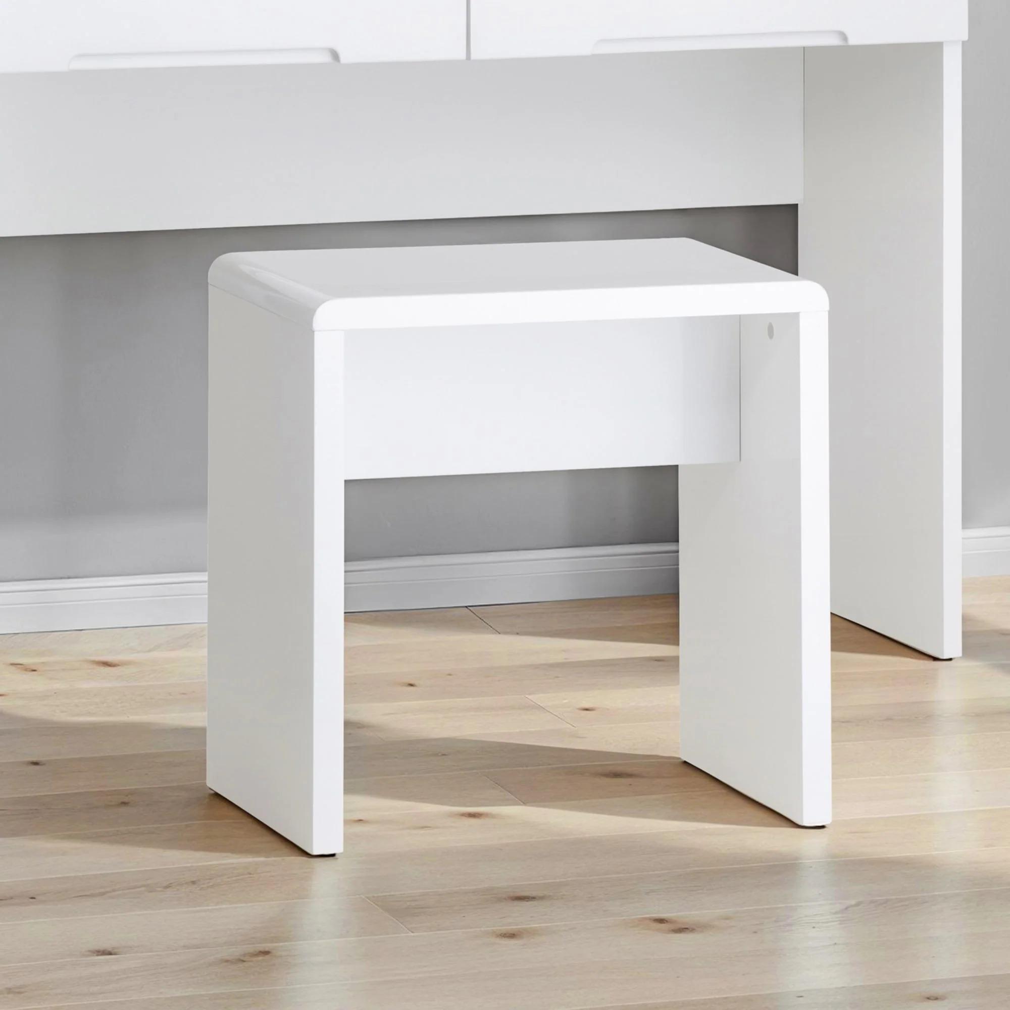 Manhattan Dressing Stool - White Gloss
