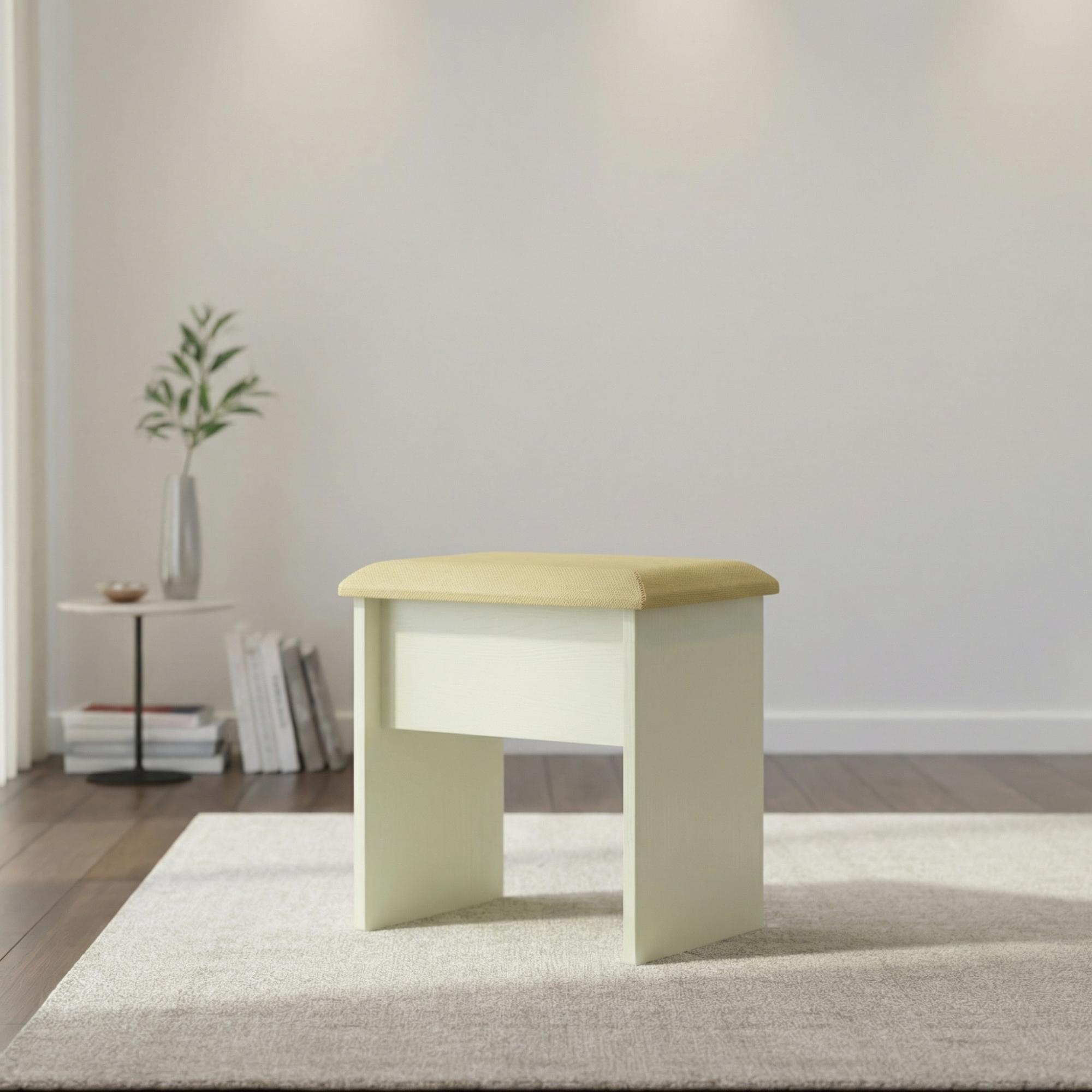 Pembroke Dressing Stool - Padded - Cream