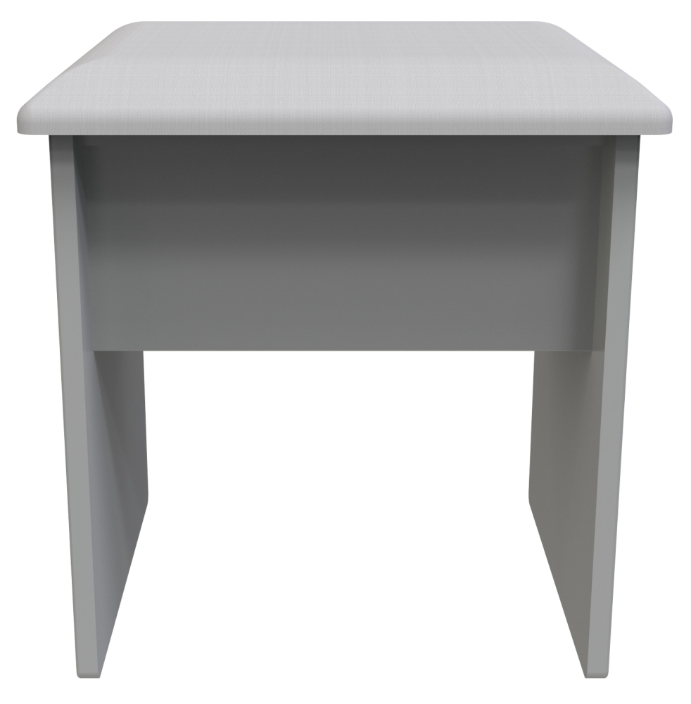 Beverley Dressing Stool - Padded - Grey