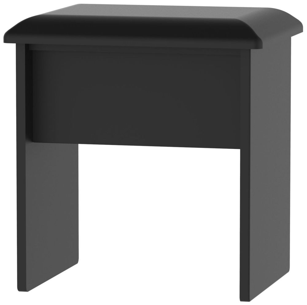 Camden Dressing Stool - Padded - Black Gloss