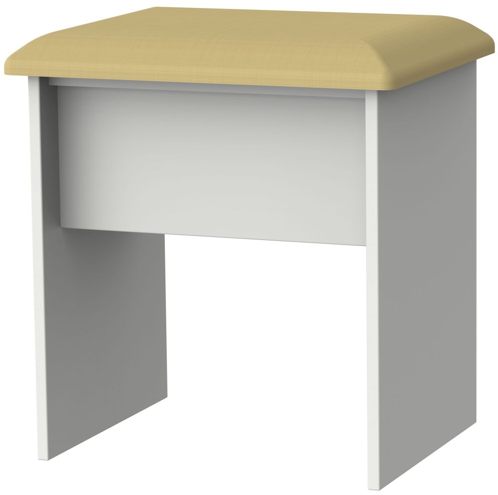 Camden Padded Dressing Stool - Grey