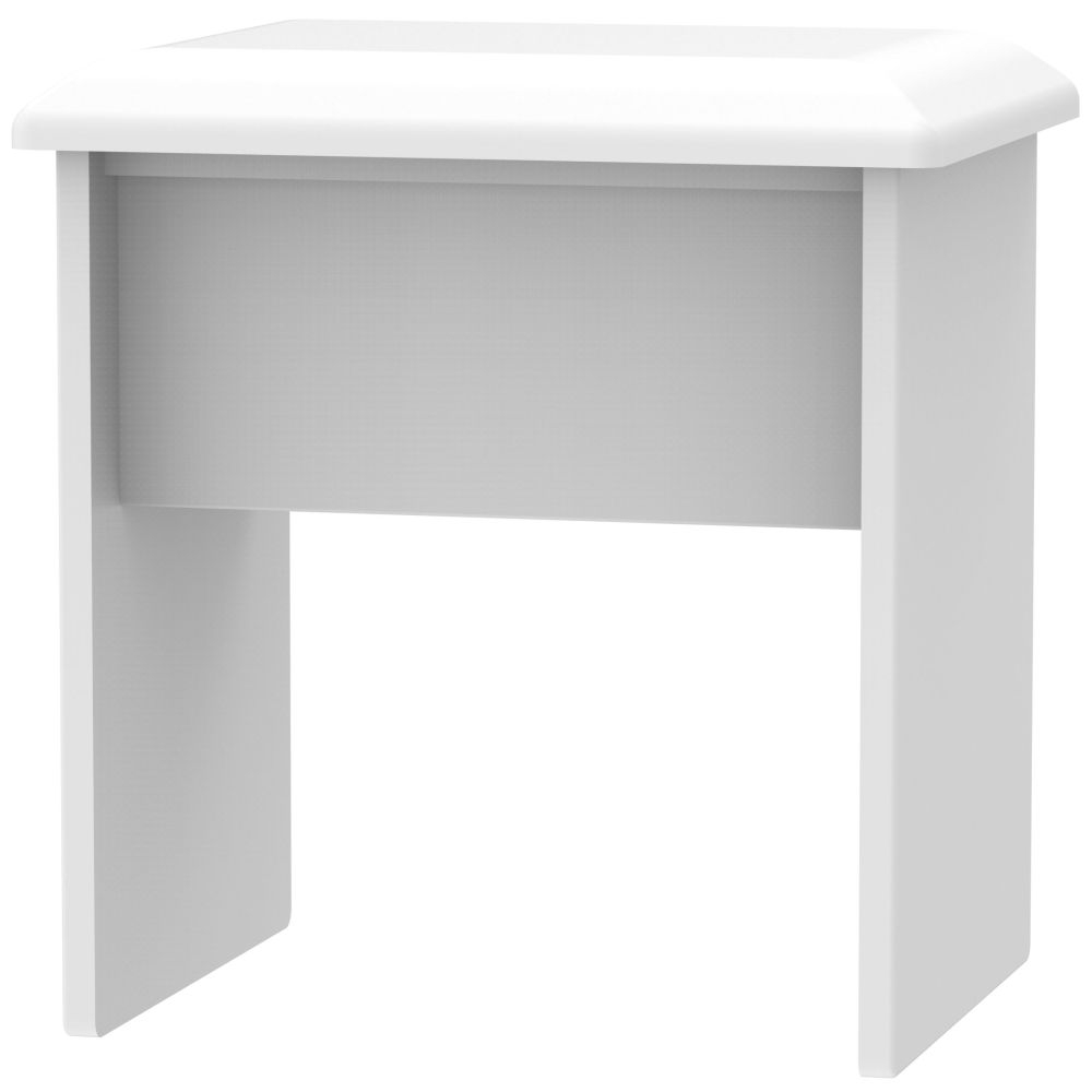 Camden Dressing Stool - Padded - White Gloss