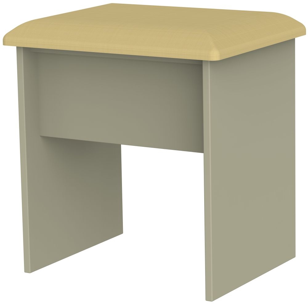 Contrast Padded Dressing Stool - Mushroom