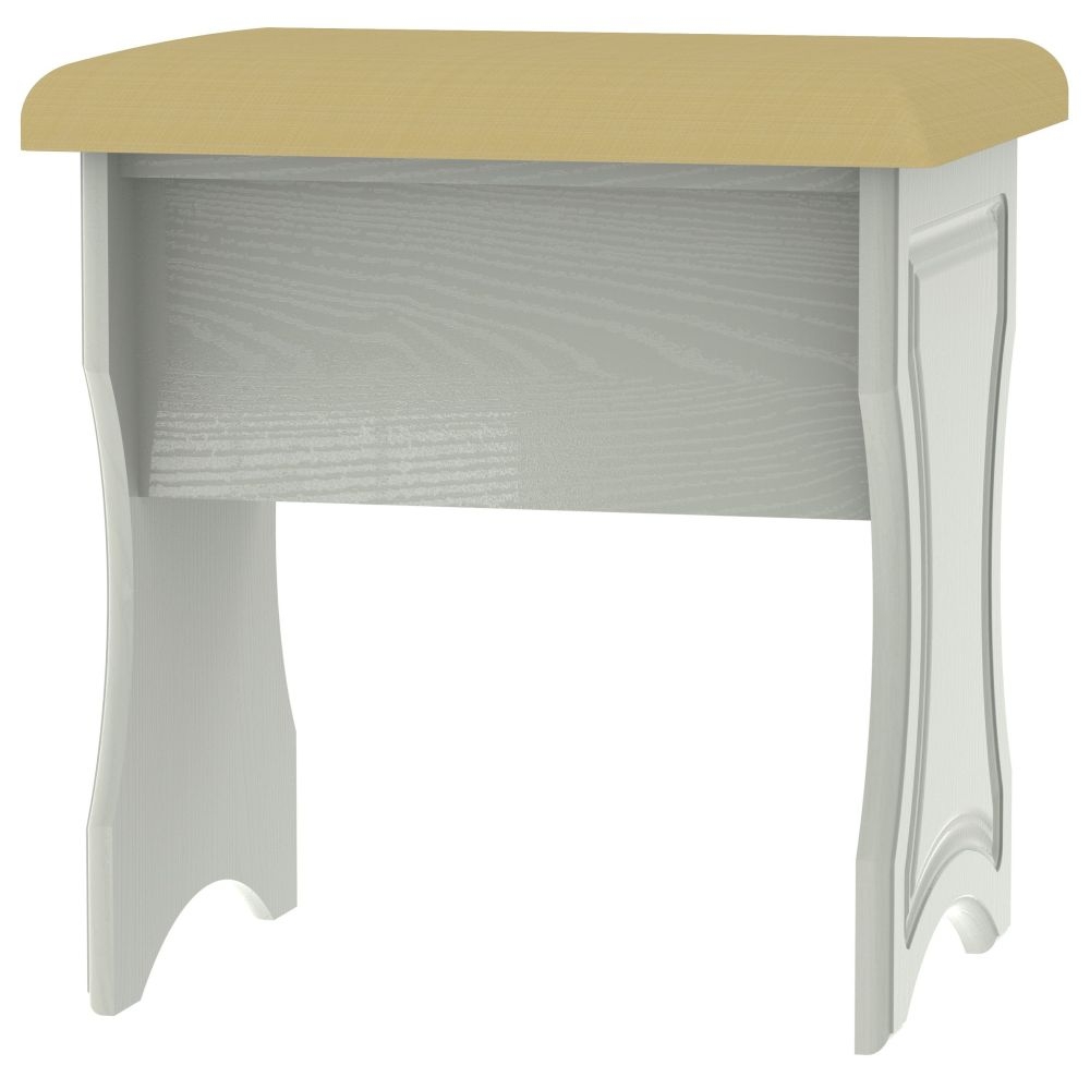 Crystal Padded Dressing Stool - Cashmere