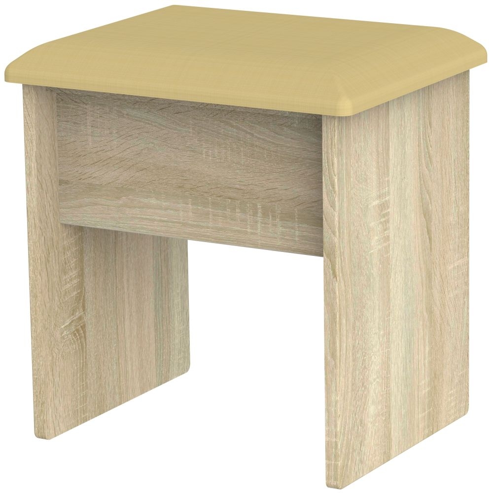 Knightsbridge Dressing Stool - Padded - Oak