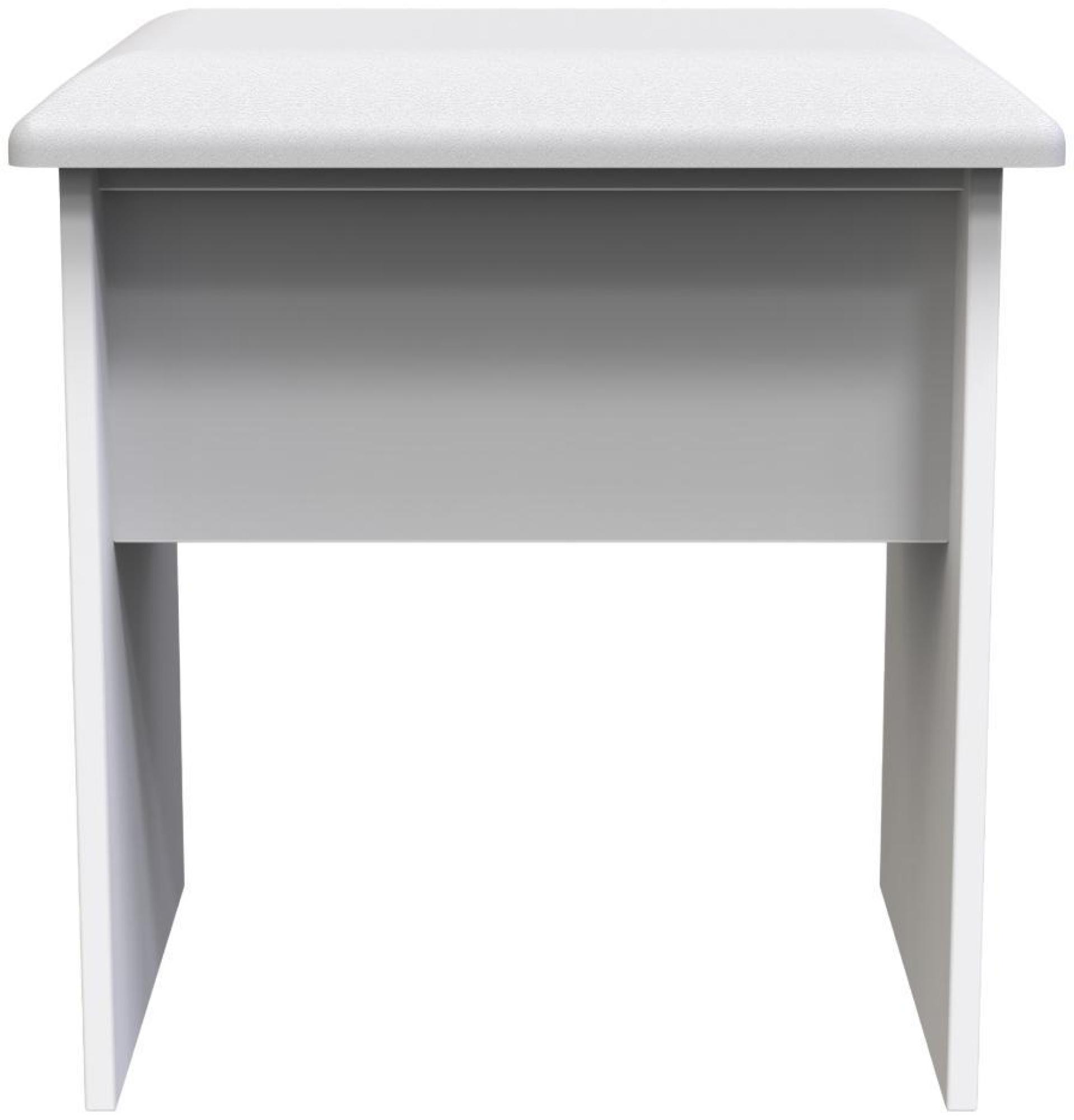 Norfolk Dressing Stool - Padded - White