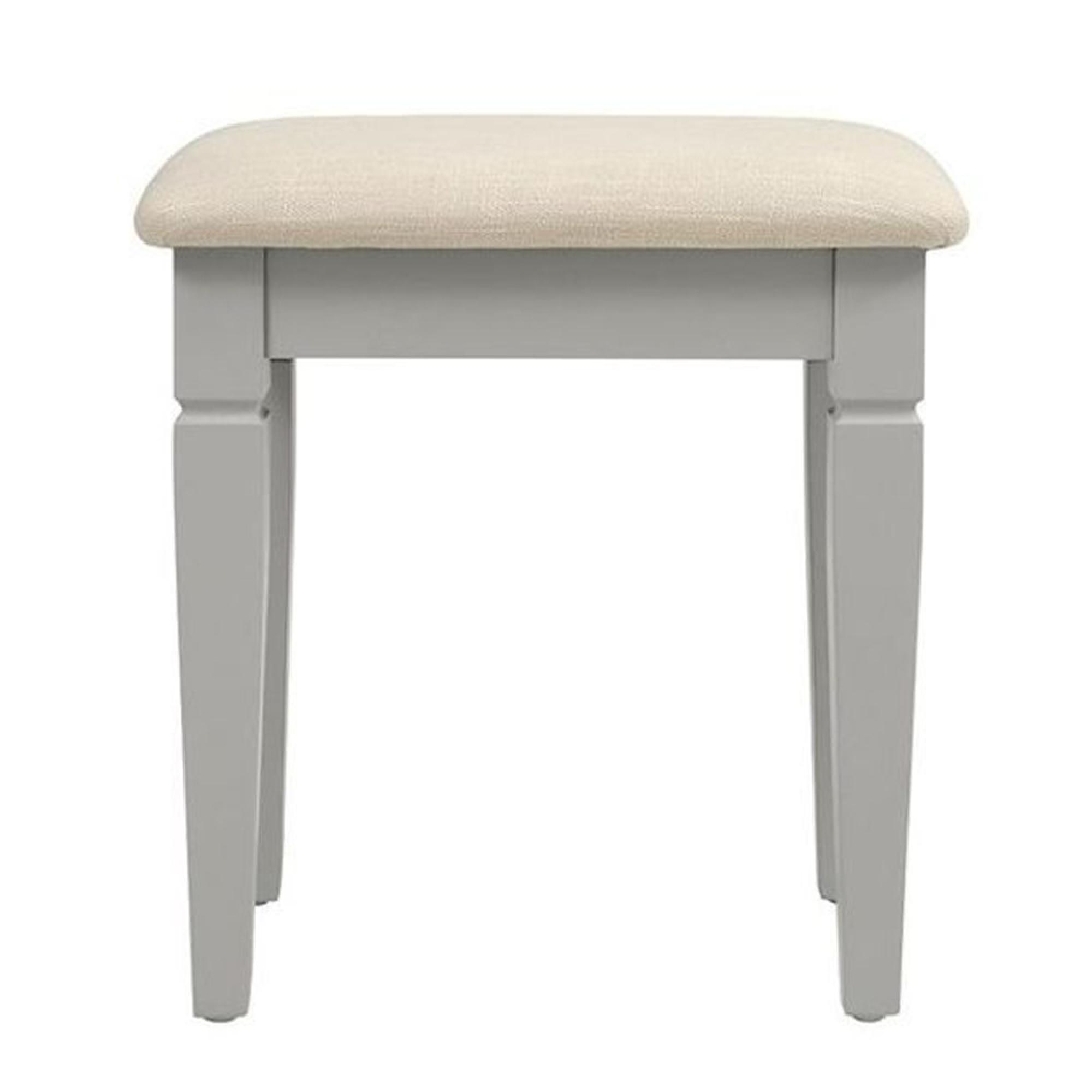 Paisley Grey Painted Padded Dressing Stool